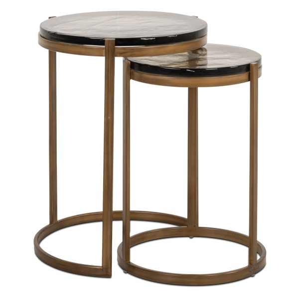Richmond Interiors Bijzettafel Cleo gold (Set of 2)