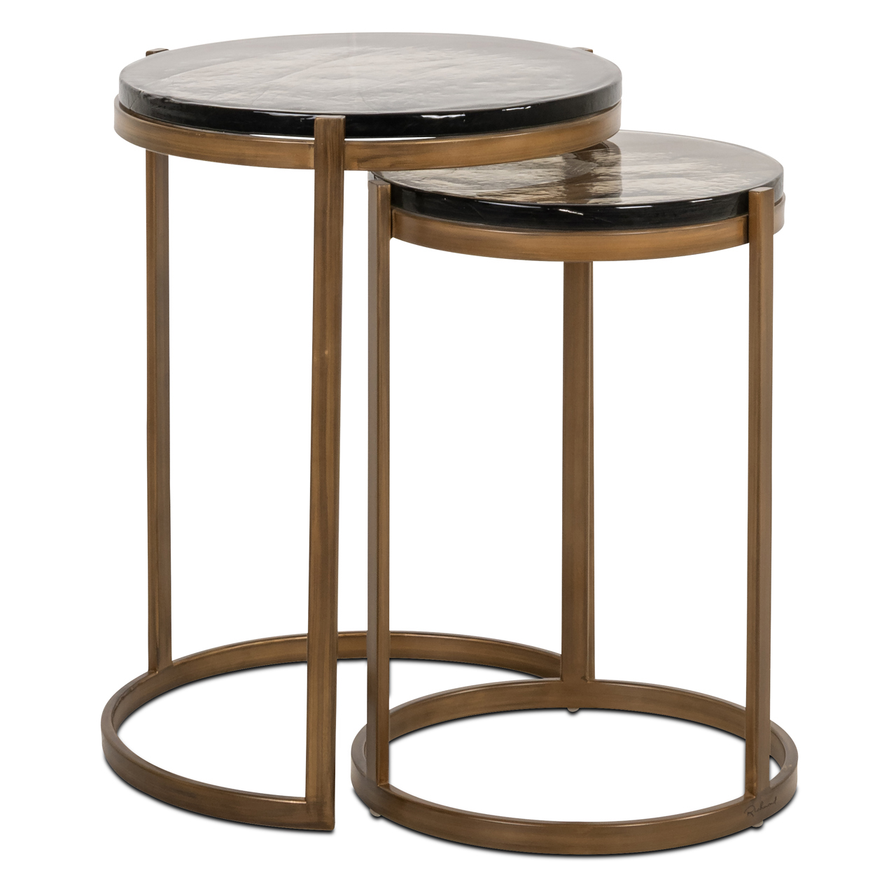 Richmond Interiors Bijzettafel Cleo gold (Set of 2)