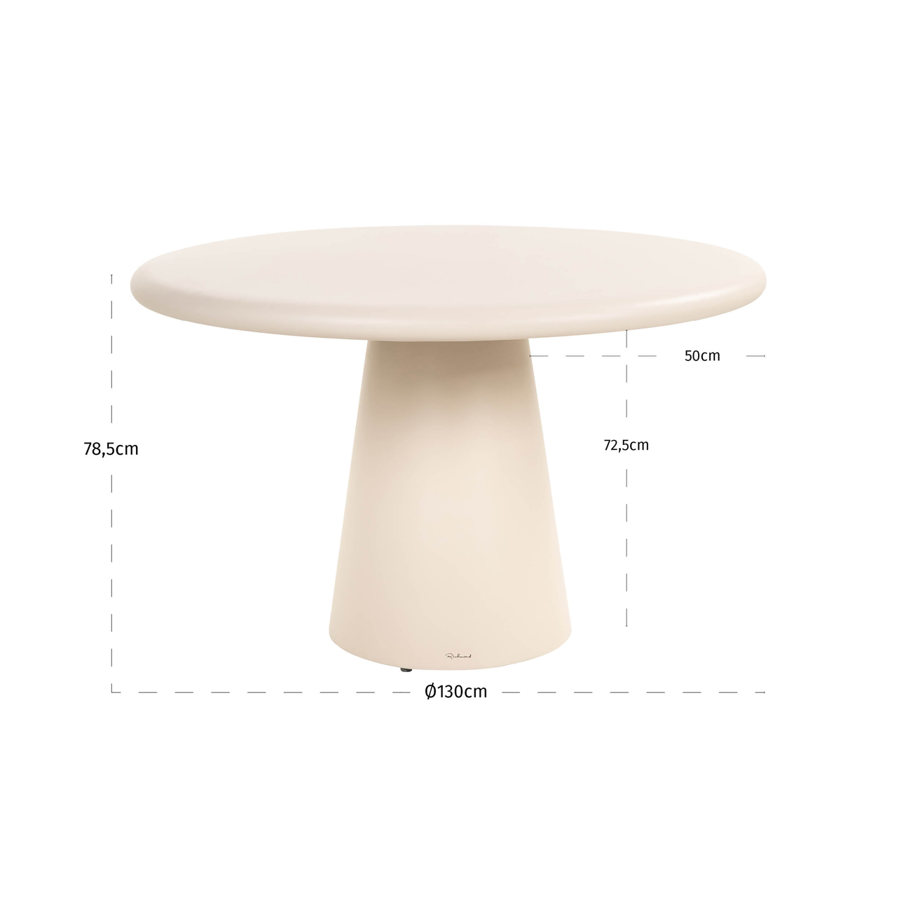 Richmond Interiors Outdoor eettafel Urban Bloom sandstone 130Ø