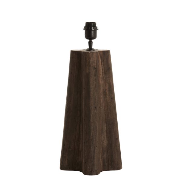 Light & Living Lampvoet 15x15x40 cm NAVELLI hout mat grijs-bruin