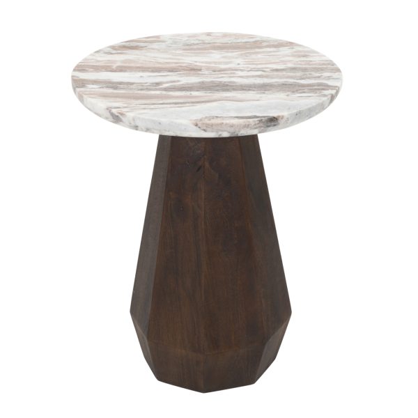 Richmond Interiors Bijzettafel Oberoy Blush beige 45Ø