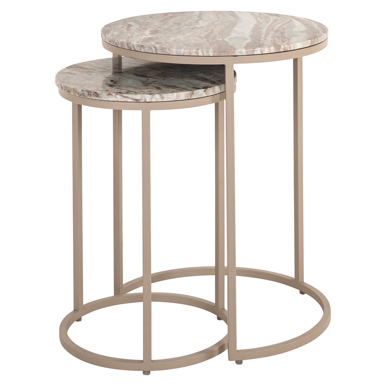 Richmond Interiors Bijzettafel Fairfax clay (Set of 2)