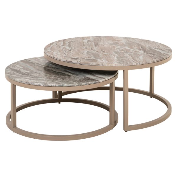 Richmond Interiors Salontafel Fairfax clay (Set of 2)