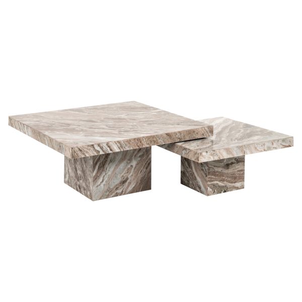 Richmond Interiors Salontafel Rashford Blush beige (Set of 2)