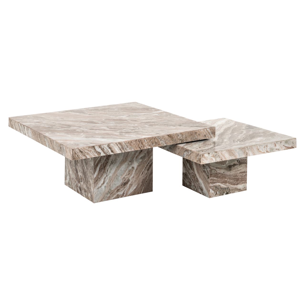 Richmond Interiors Salontafel Rashford Blush beige (Set of 2)