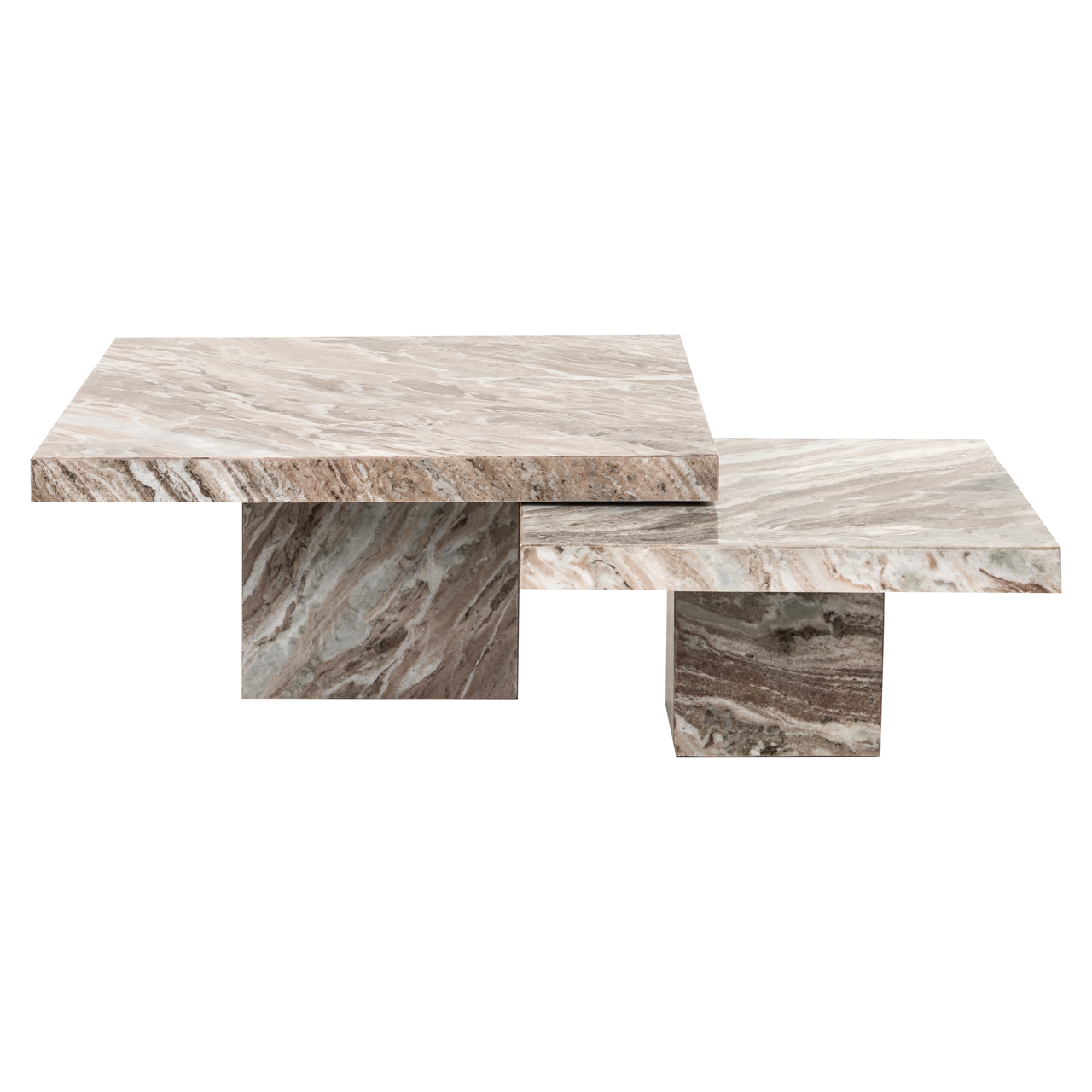 Richmond Interiors Salontafel Rashford Blush beige (Set of 2)