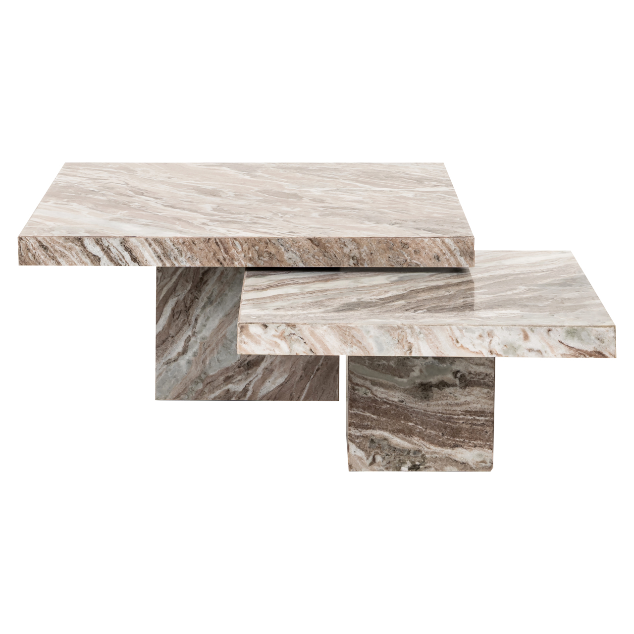 Richmond Interiors Salontafel Rashford Blush beige (Set of 2)