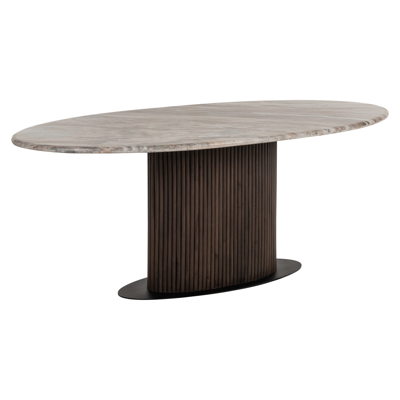 Richmond Interiors Eettafel Rashford Blush beige oval 200