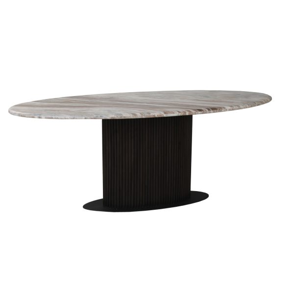 Richmond Interiors Eettafel Rashford Blush beige oval 200