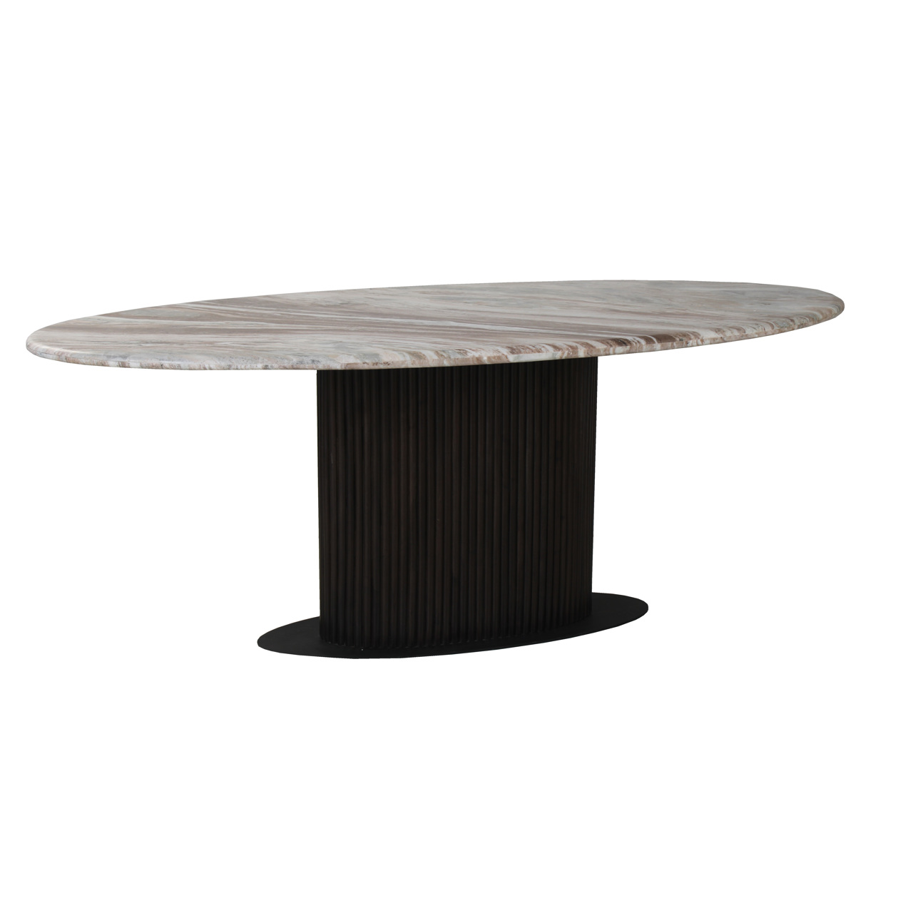 Richmond Interiors Eettafel Rashford Blush beige oval 200