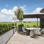 Richmond Interiors indoor/outdoor eettafel Urban Bloom 140 cm sandstone