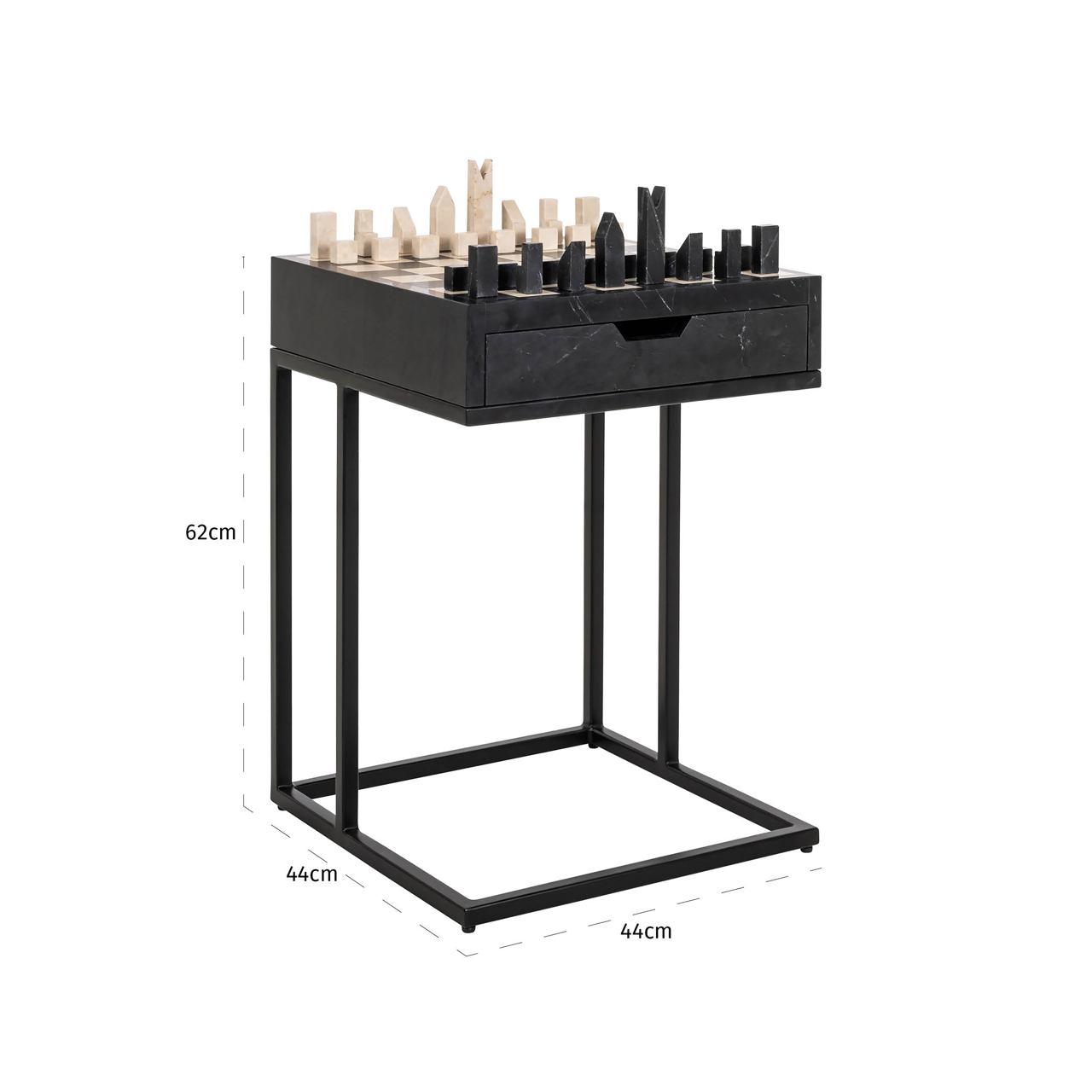 Richmond Interiors Bijzettafel Davos black