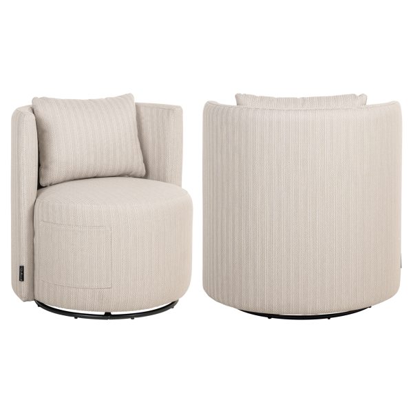 Richmond Interiors Outdoor eetkamerstoel Marlin beige swivel