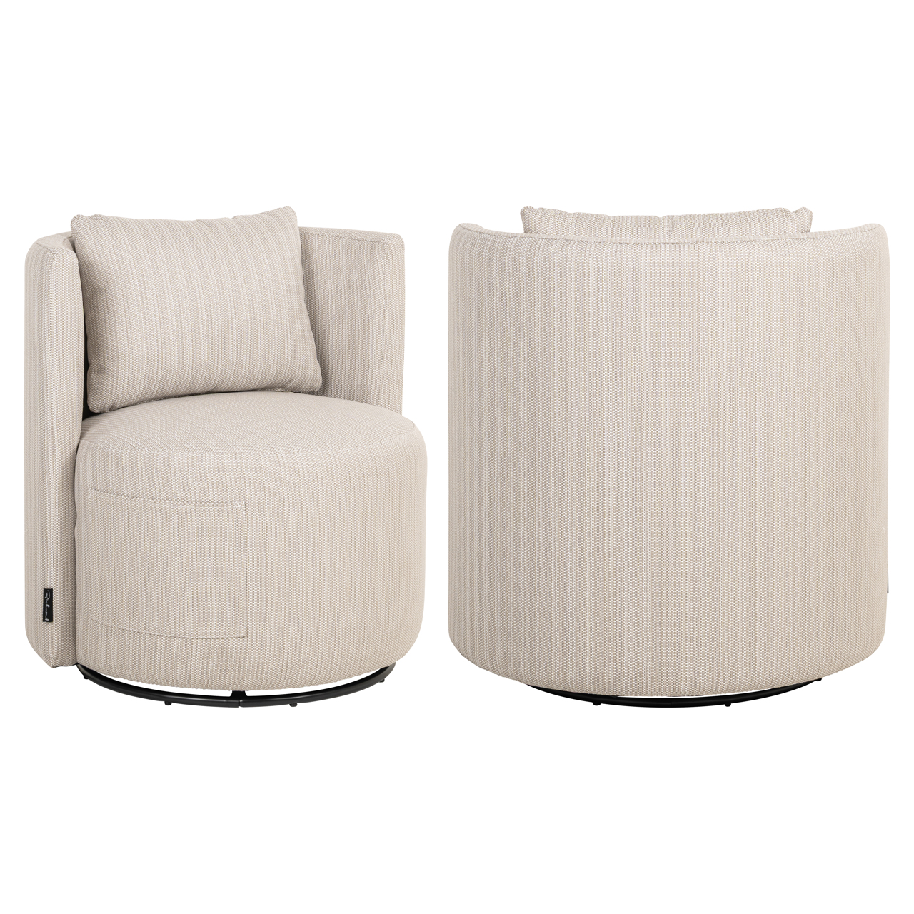 Richmond Interiors Outdoor eetkamerstoel Marlin beige swivel