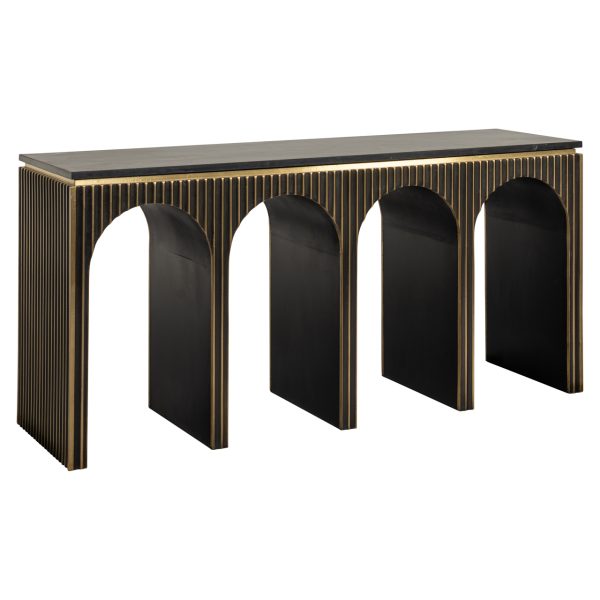 Richmond Interiors Console Les Arcs brushed gold