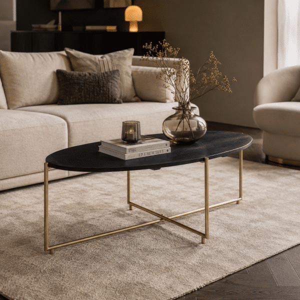 Livingfurn Anthony black/brass