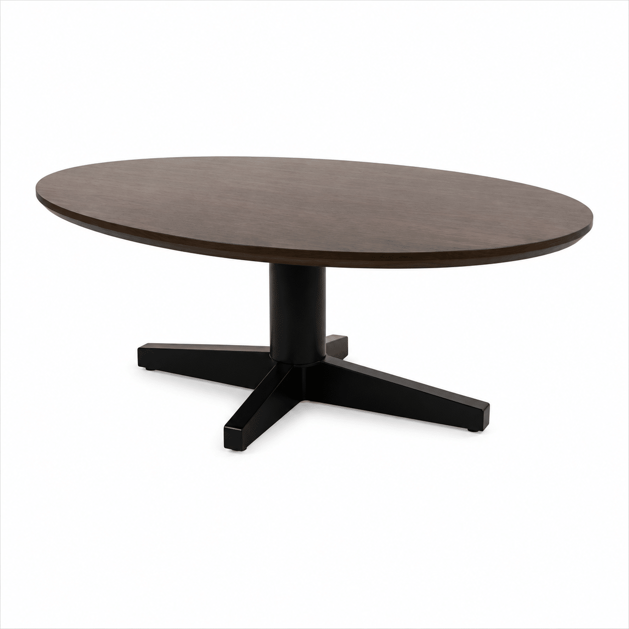 Nijwie MySons Salontafel 130, ovaal, poot Black, Mango Brown Walnut - Scorpio Table Collection