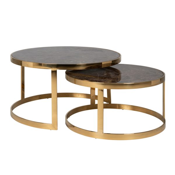 Richmond Interiors Salontafel Conrad gold (Set of 2)