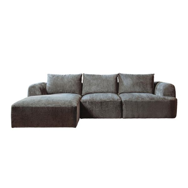 Tower Living Canterbury Chaise L + 2 5-AR - Mona 464 Cement Grey