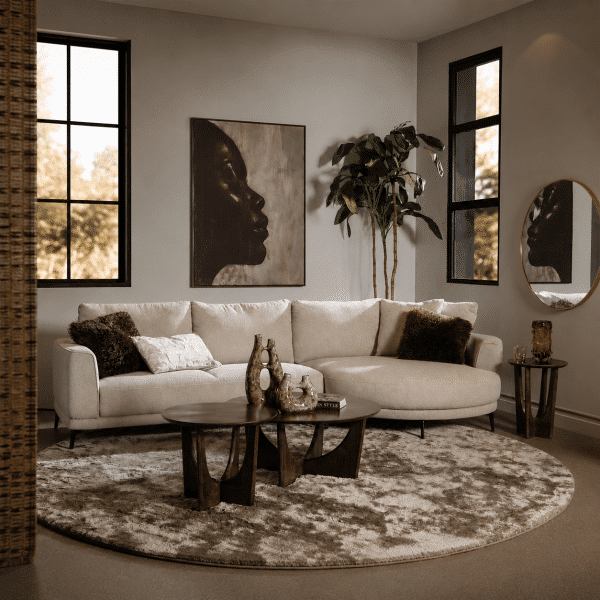 Tower Living Prescot Chaise L + 2 5-AR - Sahara 120 sand