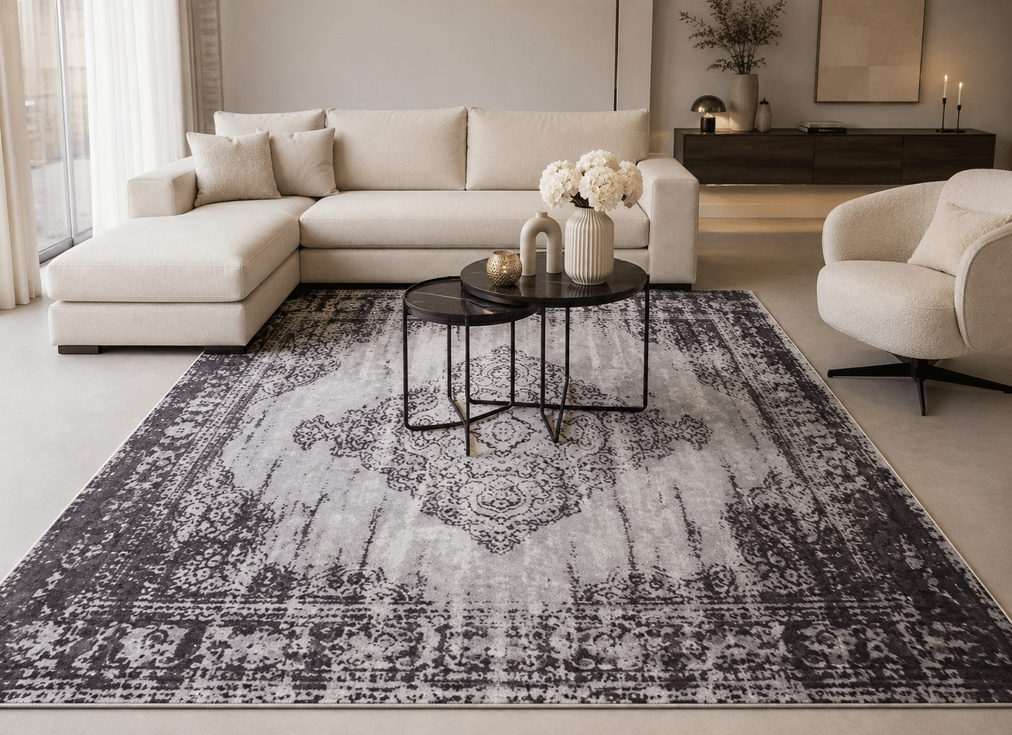 Livingfurn Brix Kelly Vintage Black 200x290 cm