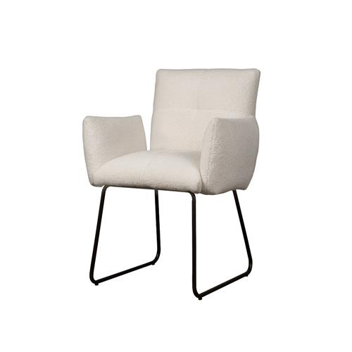 Tower Living Dante Armstoel - fabric Teddy MJ81 White