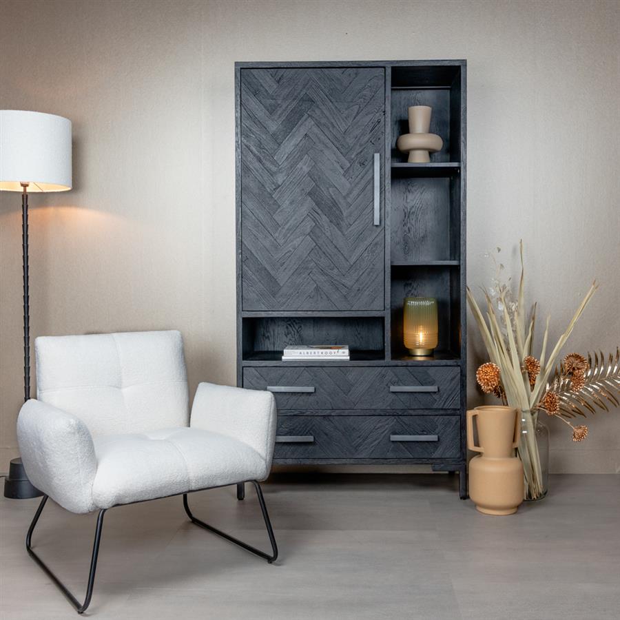 Tower Living Dante Fauteuil - fabric Teddy MJ81 White