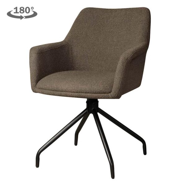 Tower Living Ortana Armstoel - Alpine dark brown 18 (draaibaar)