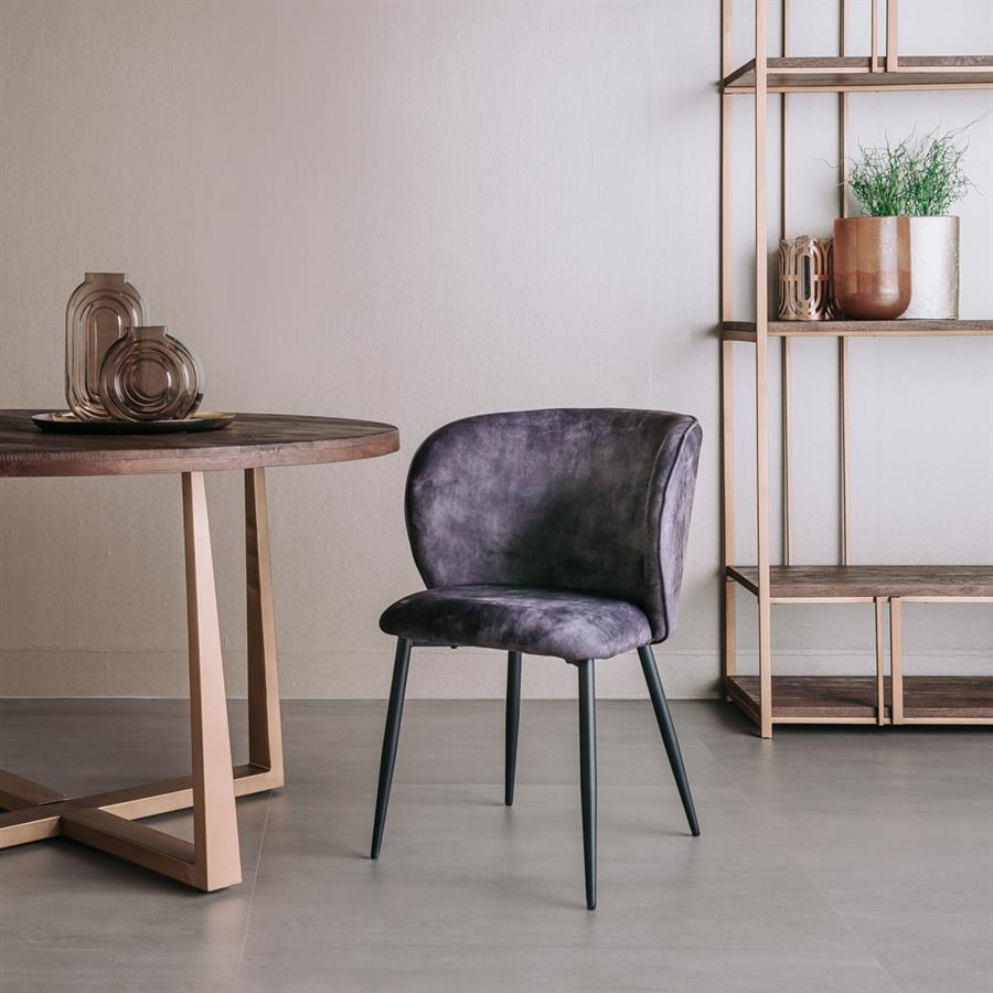 Tower Living Perano Stoel - fabric Adore 29 Dark grey