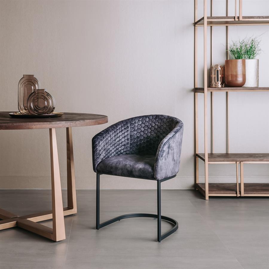 Tower Living Pellaro Armstoel - fabric Adore 29 Dark grey