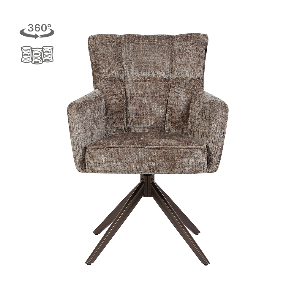 Tower Living Bardi Armstoel - Cremona 24 clay - Anodic (draaibaar)