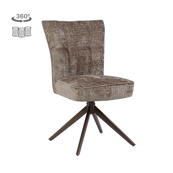 Tower Living Bardi Stoel - Cremona 24 clay - Anodic (draaibaar)
