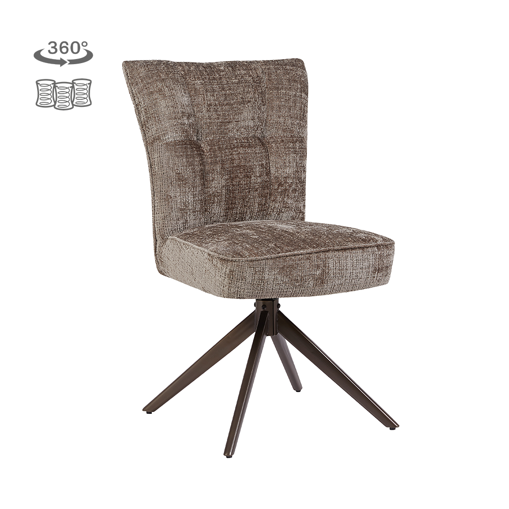 Tower Living Bardi Stoel - Cremona 24 clay - Anodic (draaibaar)