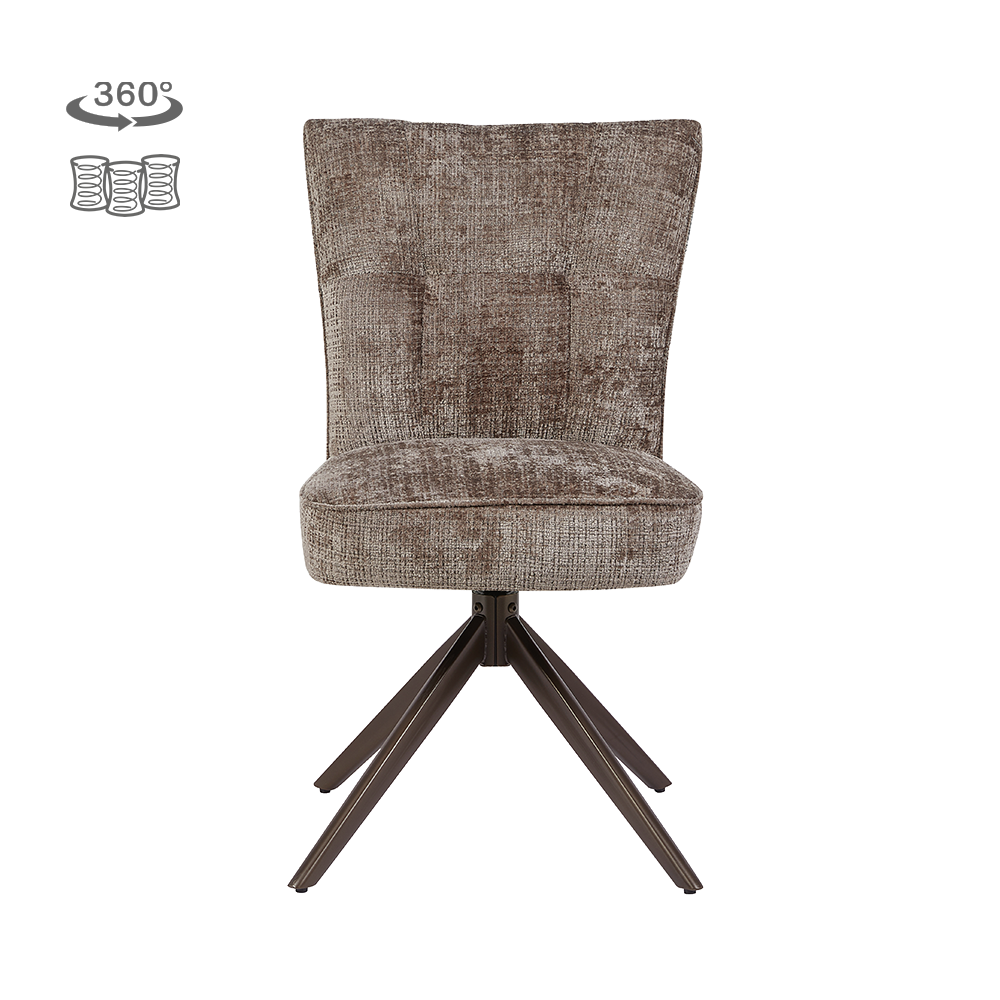 Tower Living Bardi Stoel - Cremona 24 clay - Anodic (draaibaar)