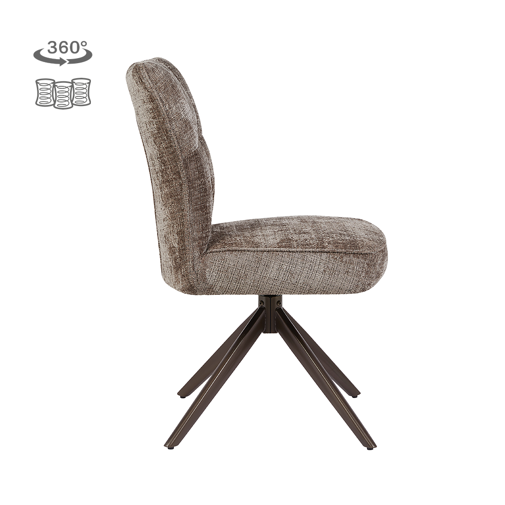 Tower Living Bardi Stoel - Cremona 24 clay - Anodic (draaibaar)
