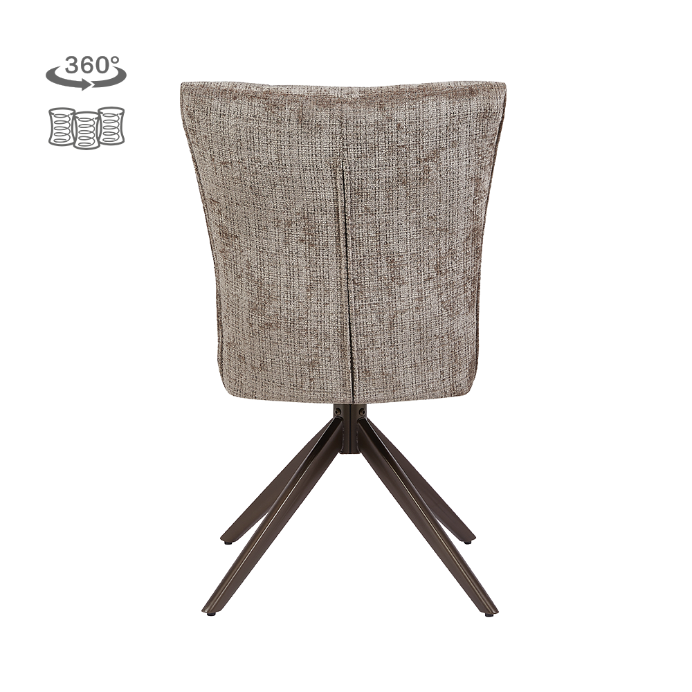 Tower Living Bardi Stoel - Cremona 24 clay - Anodic (draaibaar)