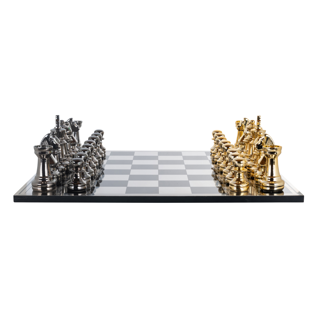 Richmond Interiors Decoratief spel Saray black/gold chessboard