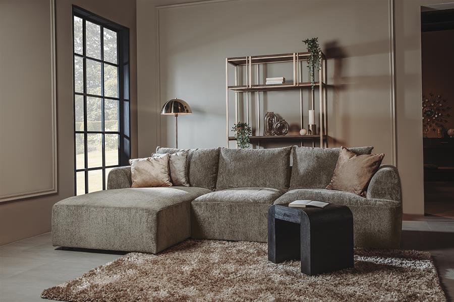 Tower Living Canterbury Chaise L + 2 5-AR - Mona 120 Taupe