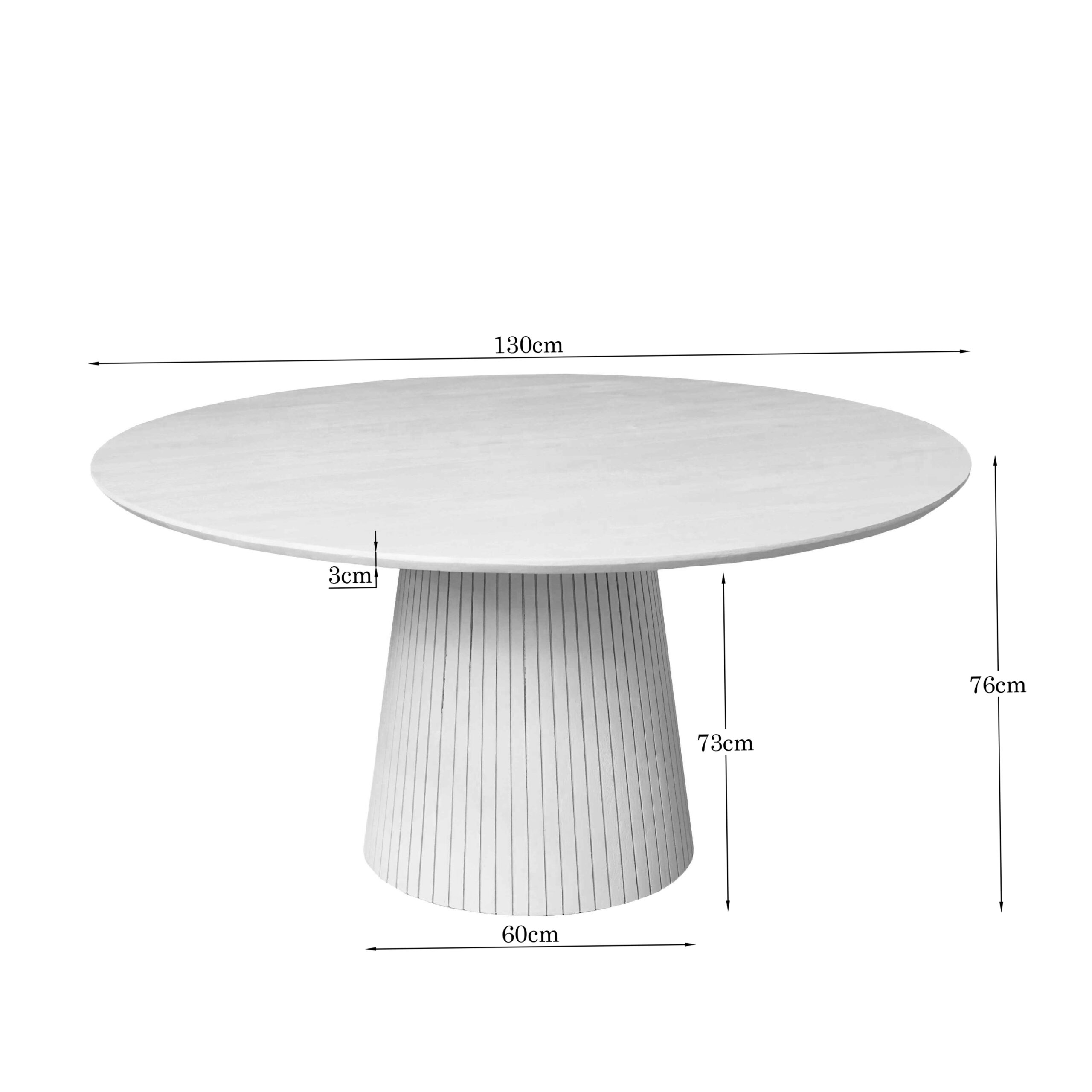 Starfurn Ronde eettafel Solana Bruin Mangohout 130 cm