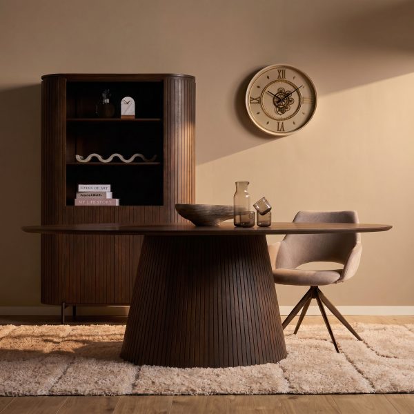 Starfurn Ovale eettafel Solana Bruin Mangohout 210 cm