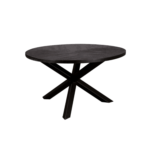 SHOWMODEL Tower Living eettafel Viola black rond mangohout