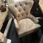 SHOWMODEL UrbanSofa eetkamerstoelen set van 6 Amy Seville Dark Brown en Versailles Sand