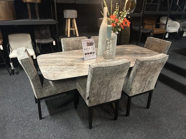 SHOWMODEL UrbanSofa eetkamerstoelen set van 6 Signa Valencia Nature