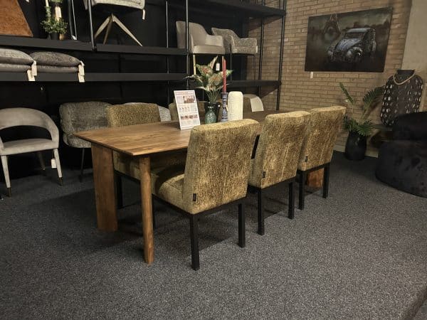 SHOWMODEL UrbanSofa eetkamerstoelen set van 6 Odin Kensington Gold