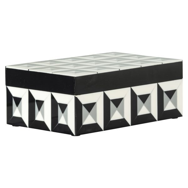 Richmond Interiors Opbergdoos Licia black/white