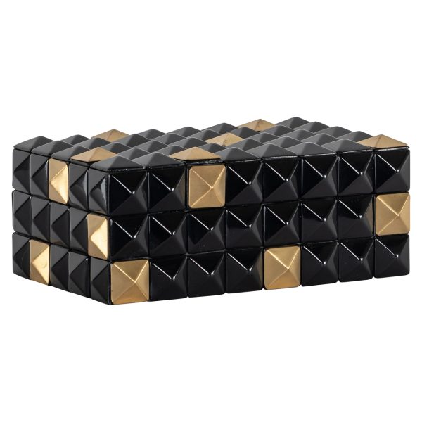Richmond Interiors Opbergdoos Velicia black/gold