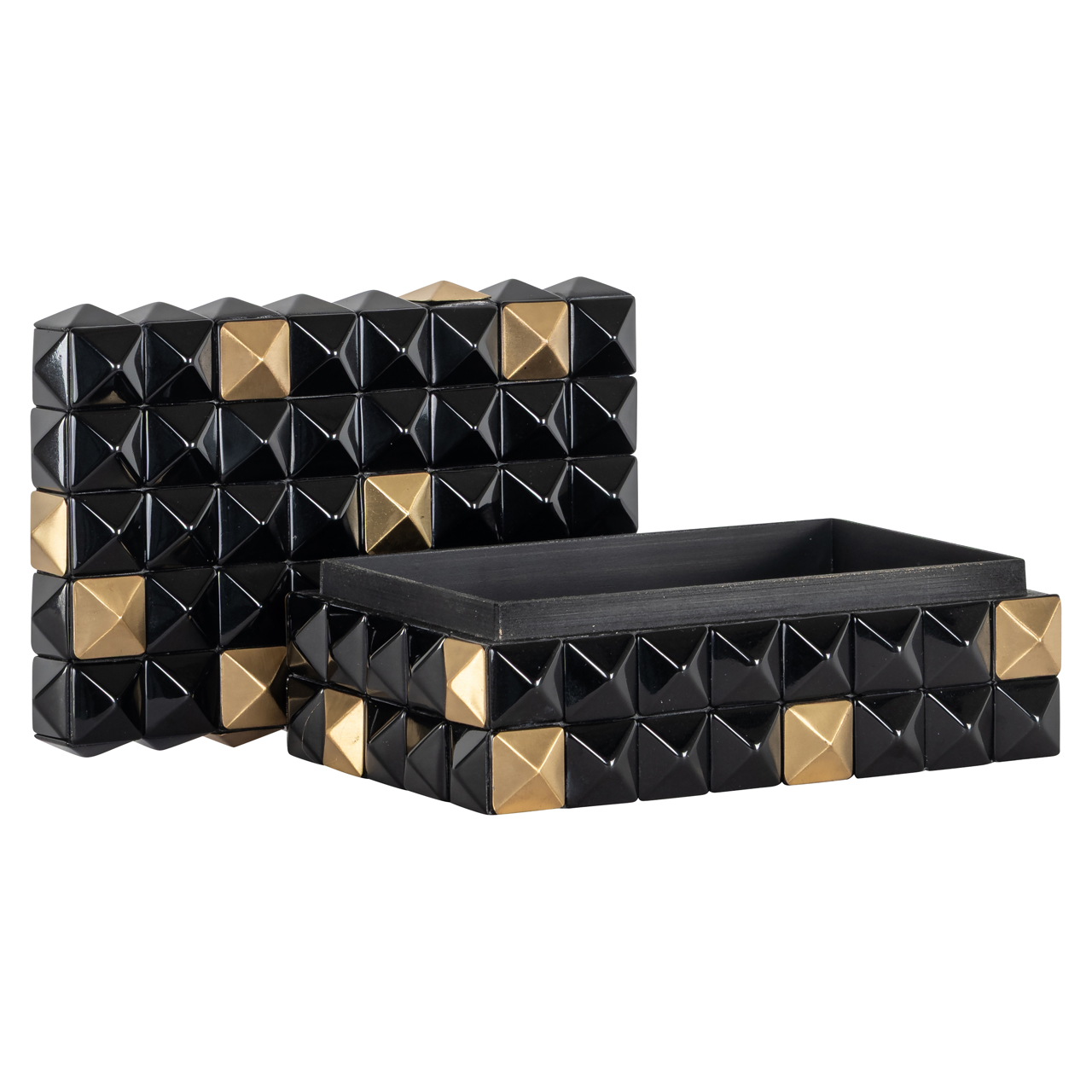 Richmond Interiors Opbergdoos Velicia black/gold