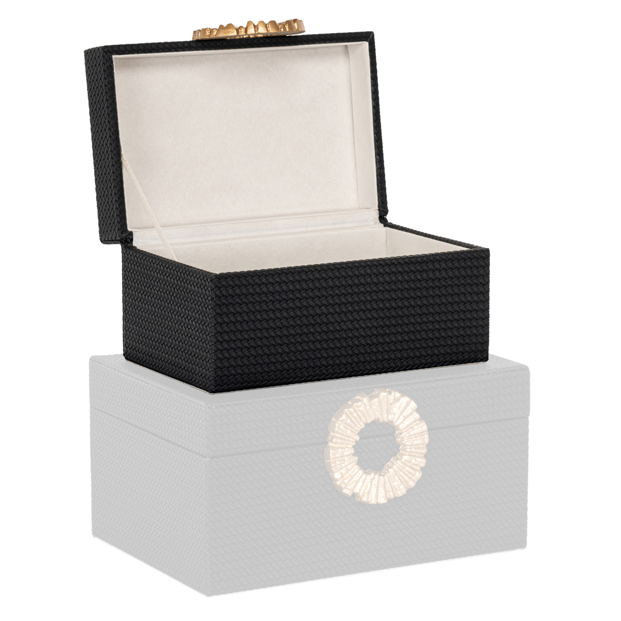 Richmond Interiors Opbergdoos Amal black/gold small