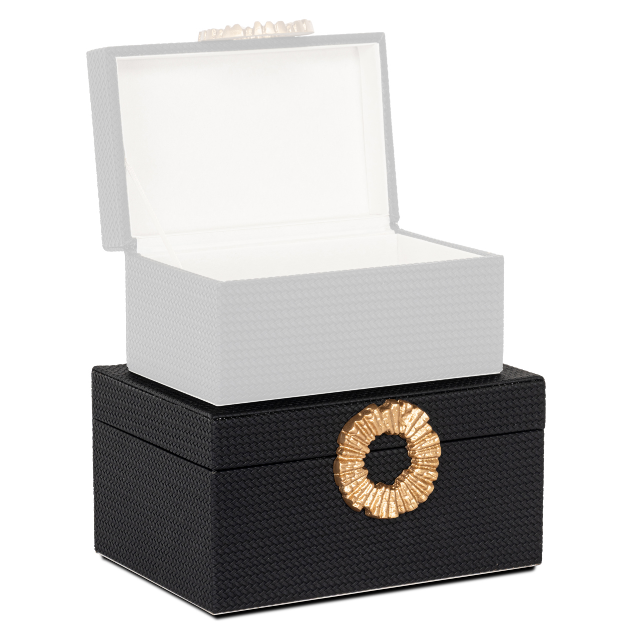 Richmond Interiors Opbergdoos Amal black/gold large