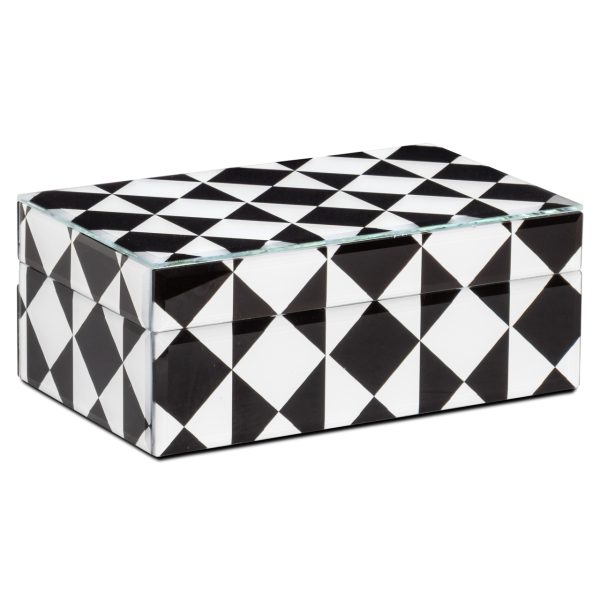 Richmond Interiors Opbergdoos Silas black/white small